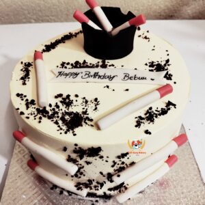 Cigarette Theme Vanilla Cake